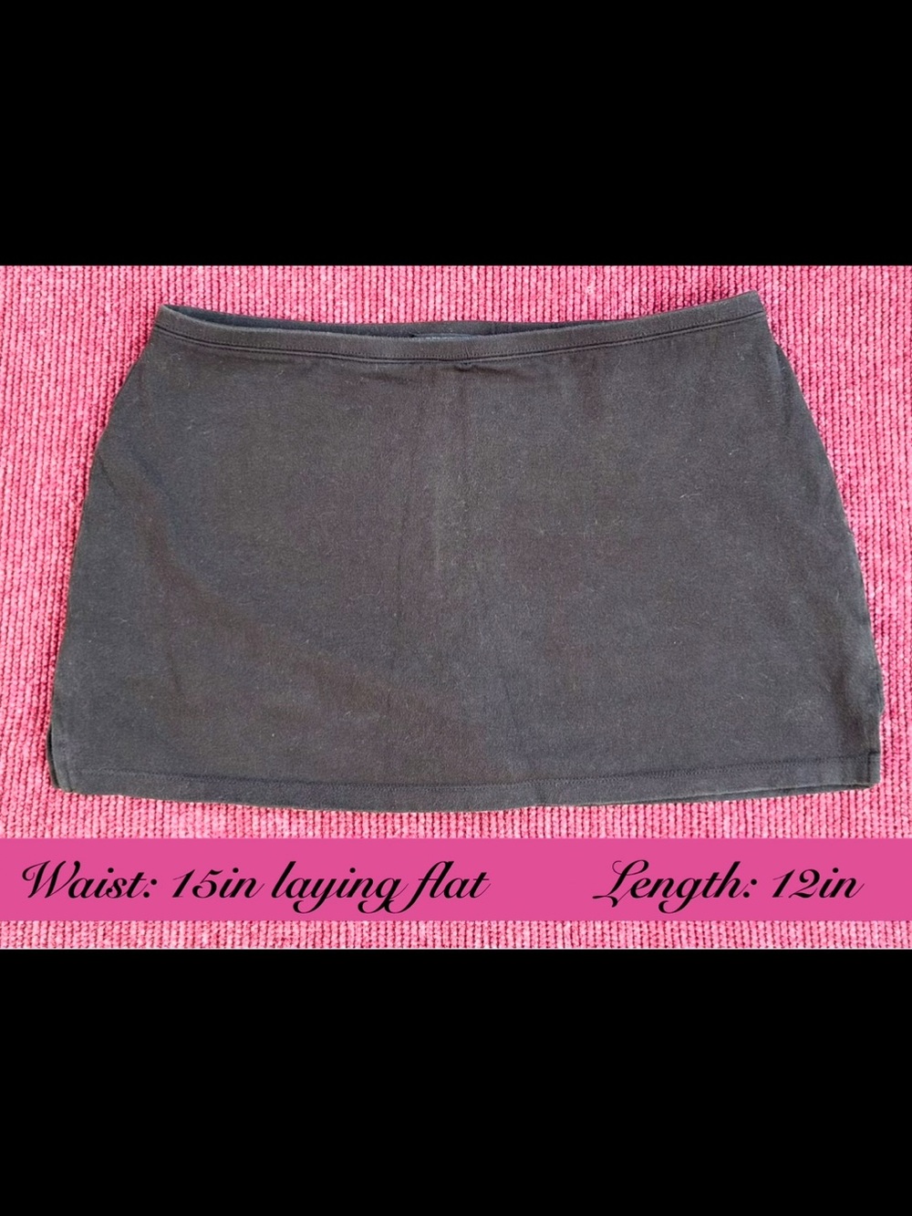 Express Black Ribbed Mini Skirt